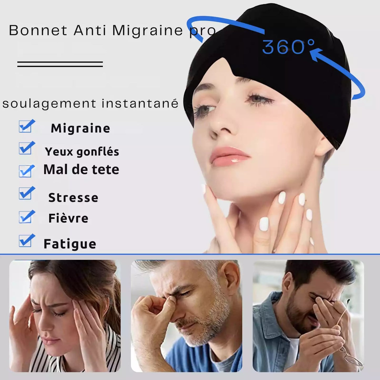 Bonnet Anti Migraine 360 Pro